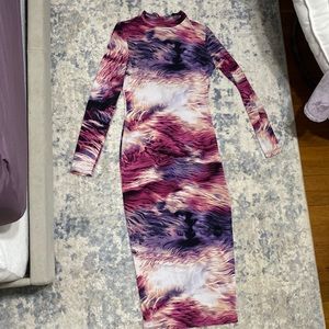 Fashion Nova long sleeve midi dress.